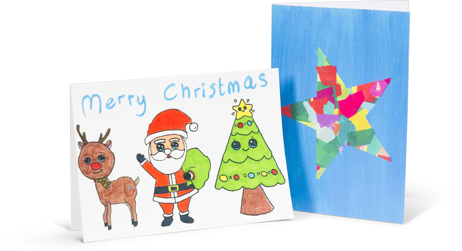 Christmas cards and blank cards produced by schools